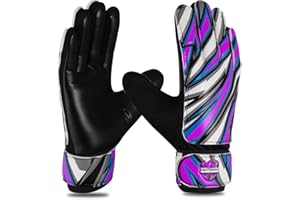 FIGHTSENSE Guantes de Portero de Fútbol para Niños,Jóvenes y NiñosPalma de Látex de 4mm,Transpirables,Antideslizantes,Doble Protección de Muñeca