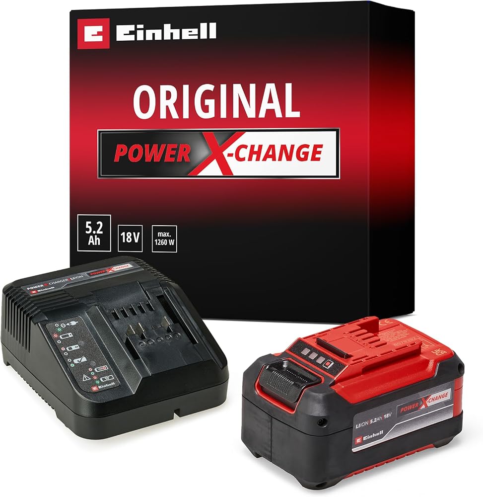Einhell Orijinal Starter Kit 5,2 Ah PXC 4512147 | 18 V | 1260 W | akü + 3A şarj cihazı | 100 dak. şarj süresi | PXC | Li-ion | şarj yönetimi | LED gösterge