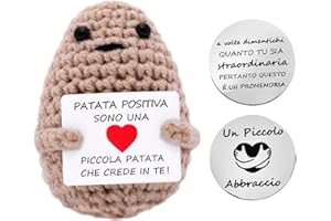 qianduoduo Patata Positiva Italiano,Compleanno Uomo Donna Coppia Adolescente,Bambola Umoristica e Motivazionale,Regali Originali per Laurea Collega Sorella Amica Ufficio