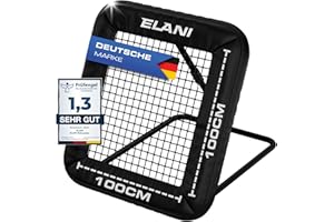 ‎ELANI ELANI - Rebounder für Fußball 1x1m mit Schutzrand & 6 Heringen für sicheren Stand - Fussball Rebounder mit stabilem Rahmen - Tornetz - auch für Handball & Volleyball - Fußball