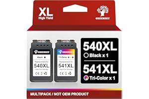 GREENSKY 540XL 541XL Kompatibel für Canon Druckerpatronen 540 541 XL Multipack für Canon TS5150 Druckerpatronen für Canon Pixma MG3650s MG3650 MG3600 MG3550 MG4250 MX475 TS5151 PG540 CL541 Patronen
