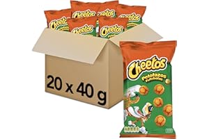 PEPSICO CHEETOS Cheetos Pelotazos - Snack Crujiente de Maíz con Sabor a Queso, Pack de 20 Bolsas del Delicioso e Irresistible Aperitivo de Maíz, Total: 20 x 40g = 800 g