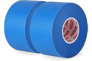 Fyguard 2 Rolls Blue Painters Tape, 48mm x 50m Masking Tape for Painting Wide Painting Tape Blue Tape Heat Resistant Waterproof for Edge Treatment Color Separation Crafts
