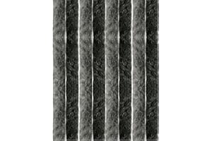 Arsvita Flauschvorhang 120x200cm (Anthrazit-Schwarz), Perfekter Insekten- und Sichtschutz für Ihre Balkon- und Terrassentür, viele Farben