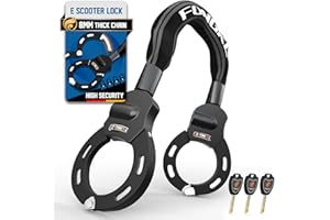 FONGKE Antivol Trotinette Electrique, Cadenas Trotinette Electrique, Cadenas Velo 8mm Ultra Résistant, Portabilité Chaine Velo Antivol, Antivol Menotte pour Scooter, Moto Electrique, Vélos Électrique
