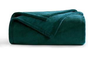 Aisbo Gosig Grön – Fleecefilt Varm Soffilt för Vinter, Mysig Mörkgrön Mjuk Soffa Filt 130 x 150 cm
