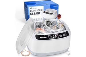 Gisaae 680ML Ultraschallreinigungsgerät Brillenreinigungsgerät 45000Hz Ultraschallreiniger Ultrasonic Cleaner mit digitalem Timer, Ultraschallgerät für Brillen, Schmuck,Zahnschiene,Münzen