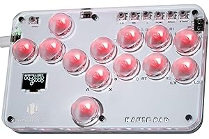 Sehawei Haute42 Arcade Stick S13 All-Button Gamerfinger with Custom RGB & Turbo Functions,Arcade Controller Street Fight for PC/Ps3/Ps4/Switch/Steam Game Keyboard-Supports Hot Swap & SOCD