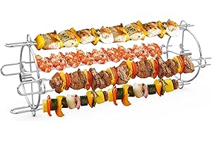 onlyfire BRK-6111 Sistema Universale di Spiedini Rotanti per Qualsiasi Griglia Girarrosto