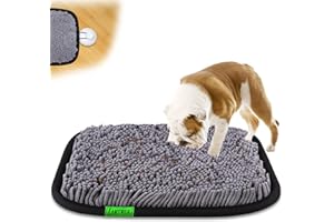 LAMTWEK Snuffle mat for dogs(17" x 21"),Pet Feeding Mat,Dog Puzzle Toys for Boredom,Dog Brain Games Encourages Natural Foraging Skills and Stress Release,Durable and Machine Washable,2 Suction Cups