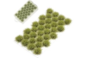 32 Stück Pflanzen Modellbau Gras, Static Grass Tufts, Statische Grasbüschel, Grasbüschel Pflanzen Modell, für DIY, Eisenbahnmodellbau, Miniatur Spielszenen und Zuglandschaften (Frühlingsgras)