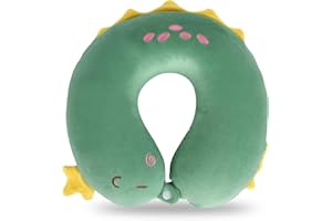 TSLBW Reisekissen Tier Reisekissen Nackenstütze 30*30cm Memory Foam Nackenkissen Niedlich Kinder Reisekissen U-förmiges Memory Schaum Nackenkissen Erwachsene Nackenkissen für Auto Flugzeug Zug Büro Heim (B)