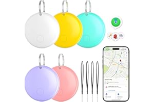 JTD Air Smart Tag Tracker: Localizador de Llaves Bluetooth Compatible con Apple Donde Hay aplicación (Solo iOS, no para Android), Encuentra Objetos para Gatos (5 Unidades)