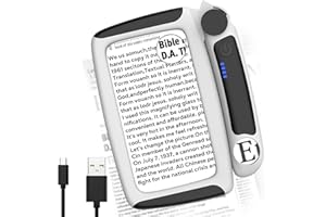 MoKo Lupa de Lectura con Luz, 5X/20X/45X Lupa de Mano Rectangular Ligera para Leer Libros con 3 Modos LED Luz y Mango Plegable, Aumento Lectura Pagina Completa para Mayores Joyería Inspección, Negro