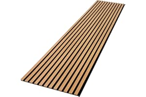 wohnartig® Akustikpaneele 1,485m² - 275cm x 54cm* set - (set = 2 Stück 275cm x 27cm) | Farbe: Eiche Windsor 280 | Wandverkleidung | Akustikpaneel | Wandpaneele auf filz | Akustikfilz