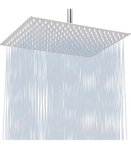 Pommeau De Douche Carré 200 Mm Paini - Chromé & Anticalcaire (ABS)