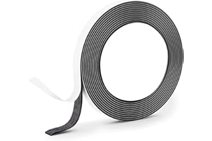 LTKJ Magnetic Tape Self Adhesive Magnet Strips with Adhesive Backing Sticky Back Magnet Roll (10mm wide x 2mm thick x 1m length)