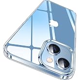 [SARARMAZ] iPhone 15 ile uyumlu Crystal Clear Mika Darbe Emici Şeffaf Kılıf (Şeffaf Mika Sararmaz, iPhone 15)