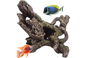 MASCOT PETS Large 21cm Drift Wood Tree Stump Root With Moss Aquarium Ornament Aquatic Model Decoration Fish Tank Marine Decor Ornaments