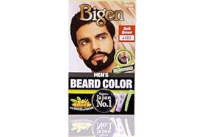 Bigen Men's Beard Colour | No Ammonia Formula with Aloe Extract & Olive Oil - 103 Dark Brown