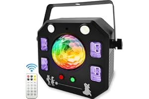 Eagou Diary Lumières Disco Lumières de fête activées par le son avec télécommande DMX LED DJ Lights RGB Stage Lights pour les fêtes la maison le bar le club