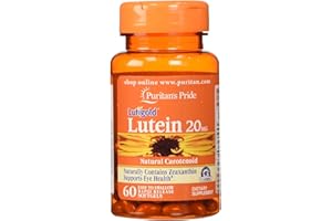 PURITAN'S PRIDE LUTEIN 20 MG WITH ZEAXANTHIN 60 SOFTGELS SUPPORTS EYE HEALTH FAST DISPATCH (901)