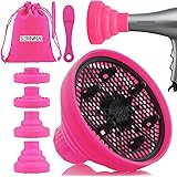 Diffusore Universale Capelli Ricci Phon - Accessori Asciugacapelli per farti bellissima - Con sacchetto e spazzolina pulizia 