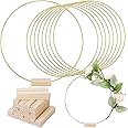 Sntieecr 10 PCS 25 cm Metal Floral Hoop Centerpiece for Table, Wreath ...