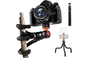 TARION Octopus Treppiede: treppiede flessibile per cellulare, mini treppiede per fotocamera, mini treppiede con testa sferica da 1/4 pollici per viaggi video fotografia