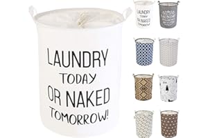 LessMo 17,7" Paniers à Linge, Paniers à Linge Pliable Grand Bac de Rangement en Tissu Corbeille à Linge pour Organiser Chambre d'enfants, Jouets, Vêtement