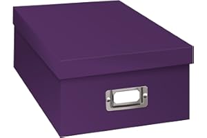 PIONEER PHOTO ALBUMS Pioneer B-1 Boîte de Rangement pour Photo/vidéo – Peut contenir Plus de 1 100 Photos jusqu'à 10,2 x 15,2 cm ou 10 vidéos VHS, Couleur Unie : Violet Vif.