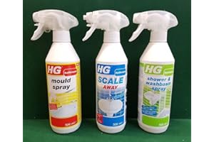 HG BY GCH HG Bathroom Cleaning Triple Pack. Mould Spray , Scale Away & Shower & Basin Spray 3 x 500ml