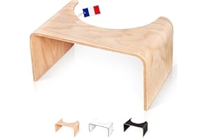 Well Care Tabouret de Toilette Physiologique en Bois - Fabriqué en France - Marche Pied WC pour Adulte - Petit Banc Repose Pied pour Adopter la Position Squatty Anti Constipation