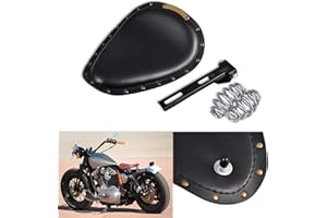 NATGIC Harley Motocykl Solo Poduszka Podnóżka Wiosna Siodełko Wspornik do Harley/Honda/Yamaha/Kawasaki (nowy czarny)