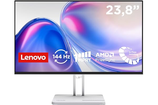 Lenovo L24-4C - Écran 23.8'' FHD (IPS, 144 Hz, 1 ms, VGA+HDMI, Cable HDMI) - Gris
