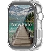NewPole [Huawei Watch Fit 3 ile Uyumlu] Fit 3 i&ccedil;in Ekran Koruyucu Kırılmaz Cam ve Tam Kaplayan Watch Kasa Koruyucu Kılıf Y&uuml;ks