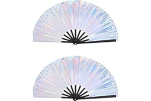 AHEJIOO 2er-Set Handfächer Faltventilator Fächer – für Festival Essentials, Fecher, Fächer Festival, Party, Hochzeit Geschenke, Diy Dekoration, Haus Dekorationen