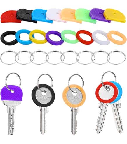 Lot De 4 Anneaux Porte-clefs à Articuler, Diamètre 20-25mm
