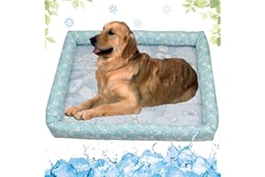 LEZUAN Tappetino Refrigerante per Cani Antiscivolo, Tappetini Cani Estivo, Cucce Lavabili per Cani, Tappetino Autoraffreddante per Animali Domestici(Blu,70x90cm)