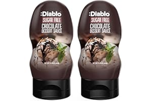 :DIABLO Diablo Sugar Free Dessert Sauce - Gluten-Free Syrup, Drizzle Sweetener, Keto Friendly Flavoring Topping, Perfect for Gifting, No Added Sugar - Chocolate, 360g, 12.70oz - 2 Packs