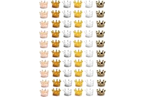 TOZBLEU Mini Coronas Doradas 60pcs 6 Colores Pequeño Coronas Doradas para Decoración Mini Abalorios de Corona de Aleación Corona Manualidades para Pulsera Collar Artesanías Colgantes Haciendo(10*6mm)