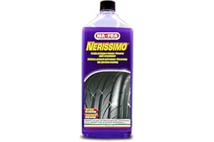 Ma-Fra, Nerissimo, Nero gomme Liquido Concetrato ad Alto Potere Coprente, Protegge, Ravviva e Preserva Il Colore Senza Ungere, 1000ml, H0772