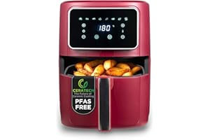 Bergner NATURALLY Freidora de aire 1800W 6.9L, 8 programas, Revestimiento Cerámico - Ajuste de temperatura 80-200°C - Temporizador hasta 30 min