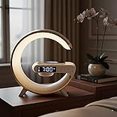 Drumstone 𝟓+𝟓 Year 𝐆𝐔𝐀𝐑𝐀𝐍𝐓𝐄 PRO Wireless Charging Atmosphere Lamp with Bluetooth Speaker FM Radio 6 RGB Music sync 