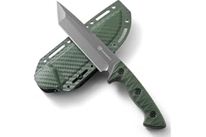 DRACHENADER Fulltang Tanto Survival Outdoor Couteau Jgad XR-B01-FT Acier épais 5mm avec étui Kydex