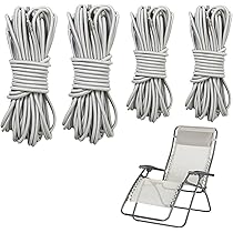 Lacci Elastici Per Sedie Reclinabili - 4 Pezzi (2x2.2m + 2x1.4m), Neri, In Lattice - Foto 5