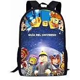 Ubephant 17in Roblx Backpack, Roblx Backpack, Blue for Children Elementary Students Children Backpack R-oblx Gift of Boy and