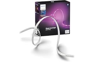 Philips Hue Indoor LED Strip 3 Meter - White and Colored Light - Solo Lightstrip Basic Set - Control the Led Strip with Hue App - LED Strips Work with Alexa, Google Assistant and Apple HomeKit - 1 Pack
