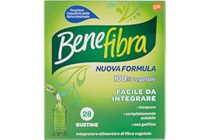 Benefibra Integratore Alimentare di Fibre Vegetali Equilibrio Flora Intestinale, Intestino Pigro e Irritabile 28 Bustine