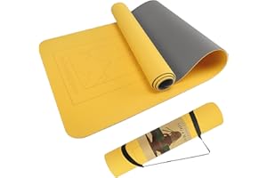 NIDRA SOUL'S RESTING SPACE Nidra Yoga Mat, Professional Yoga and Pilates Mat for Women and Men, TPE Eco-friendly Non-Slip Base Yoga Mat for Floor Exercises, Fitness, Workout and Meditation 183cm x 61cm x 6mm